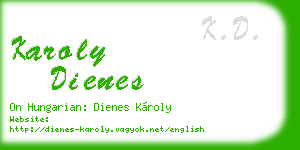 karoly dienes business card